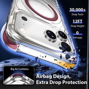 Funda Magnética Transparente Estilo Airbag, Resistente a Caídas, para <span class=keywords><strong>iPhone</strong></span> 18 <span class=keywords><strong>Pro</strong></span> Max y Apple <span class=keywords><strong>iPhone</strong></span> 17 - Product Image 3