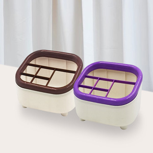 Creative Pen Holder Rectangle PP Plastic Office Organizer Six Grids Desktop Storage Box For Student And Office Use - Product Image 2