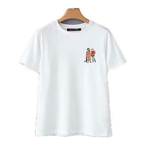 T-shirt personnalisé <span class=keywords><strong>Fruit</strong></span> <span class=keywords><strong>of</strong></span> <span class=keywords><strong>the</strong></span> <span class=keywords><strong>Loom</strong></span>, nouveau style 2025, vente en gros, T-shirt tendance personnalisé, 100% coton, T-shirt noir et blanc - Product Image 1