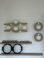 Pelota de Pilates con Logotipo Personalizado, Anillo de Pilates para Gimnasio, Kit de Fitness, Pesa de Tobillo de Silicona, Banda de Resistencia, Pelota de Pilates Beige