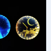 Jam dinding Quartz senyap, jam dinding dengan lampu Led, bercahaya dalam gelap, tipe Analog untuk ruang tamu, tempat tidur, dekorasi rumah