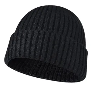 Bonnet en laine Jacquard unisexe, bonnet d'hiver, personnalisé, Logo brodé, décontracté