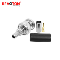 Connecteur coaxial RF BNC mâle à sertir et à souder pour câble coaxial LMRR195 RG58 en stock