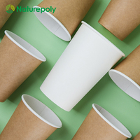 Gobelets en papier compostables à paroi simple, blancs, avec revêtement aqueux, certifiés BPI, taille personnalisée, pour les cafés, vente en gros