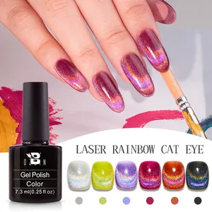 Kedi göz holografik kedi gözü jel lehçe vernikler güzellik manikürcü kapalı islatın Nail Art lehçe Uv jel tırnak kiti