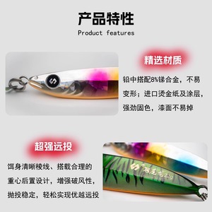เหยื่อปลอมโลหะ Changhe รุ่น Jig Lure หางโค้งรูปทรงมังกร สำหรับตกปลาแบสในน้ำจืด ตีไกล ประสิทธิภาพสูง - Product Image 4