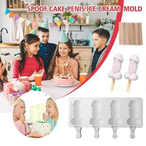 Moule à glace en silicone SILIKOLOVE, grand format, 4 cavités, pour desserts, barres glacées, pénis, forme de pénis, DIY. - Product Image 4