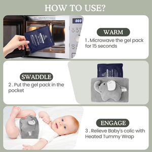 Produtos em Tendência 2026: Novas Chegadas de Almofada Térmica Personalizada para Recém-Nascidos, Faixa Abdominal para Cólica e Alívio de Gases e Desconforto na Barriga de Bebês - Product Image 6