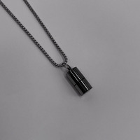 À la mode Simple en acier inoxydable allumable briquet collier pour hommes plaqué or hip-hop polyvalent pendentif Niche Design bijoux