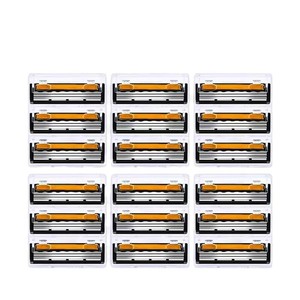 Manual <b>Razor</b> 3 Blade Stainless Steel Disposable For Men Face Shaving <b>Razor</b> Yellow Color - Product Image 1