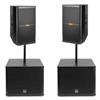 Équipement audio passif 2 canaux pleine gamme pour DJ, performance scénique, enceinte professionnelle 15 pouces, caisson de basses 18 pouces