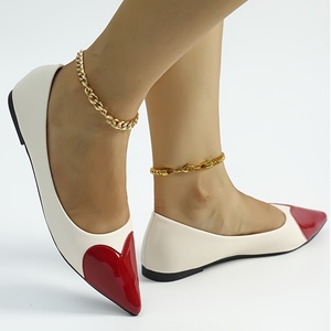 <span class=keywords><strong>Ballerine</strong></span> in stile retrò da donna <span class=keywords><strong>a</strong></span> <span class=keywords><strong>punta</strong></span> morbide Sole leggere <span class=keywords><strong>ballerine</strong></span> Slip-On chiusura estate autunno taglia grande 35-45 - Product Image 3