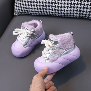 Non Comfortable Student Children's School Shoes Kids Shoes Girls Plush Warm Winter Shoes for Kids - Product Image 4