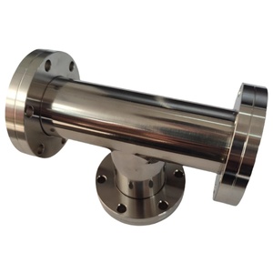 Stainless Steel Ultra-High Vacuum Mirror Polished Forged Conflat CF35 CF63 CF100 Tube Flange 3 Way Tees <b>Copper</b> Gasket & <b>Screws</b> - Product Image 3
