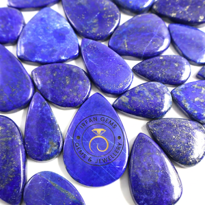 Venta al por mayor de cabujones ovalados de lapislázuli natural IRFAN GEMS - Tamaños personalizados, gemas azules pulidas con juego de color/efecto fuego para joyería - Product Image 5