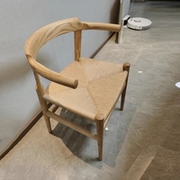 Chaises en rotin minimalistes modernes pour café et restaurant, ensemble de chaises de cuisine de luxe, meubles en bois massif, chaises de salle à manger nordiques