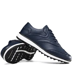 Southport-zapatos de golf para hombre, calzado masculino de cuero clásico, sin costuras, sepatu kulit, personalizado, nuevo