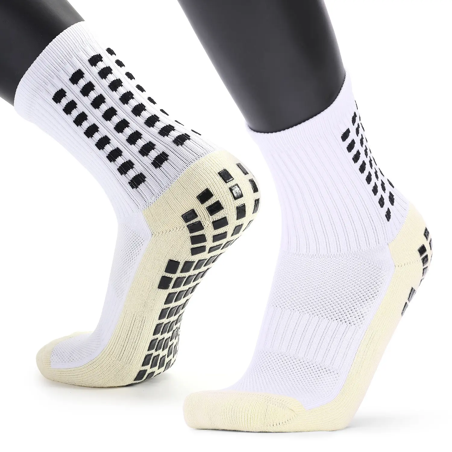 Sports Fashion Socks Towel bottom men's mid-tube dispensing non-slip football socks with Grip