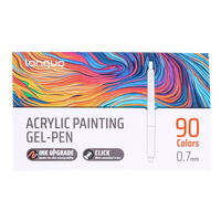 Set Spidol Akrilik Kayu Desain Tanpa Tutup 0.7mm Pena Cat Retractable untuk Sketsa Cepat dan Highlighting Alat Tulis 6 Warna