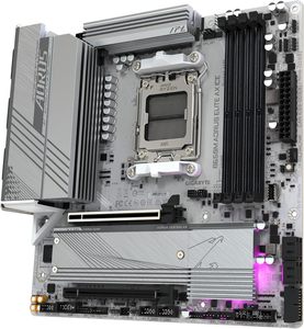 Carte mère GIGABYTE B650M AORUS Elite <span class=keywords><strong>AX</strong></span> ICE AMD AM5 MATX, nouvelle série 9000/8000/7000, DDR5, 12+<span class=keywords><strong>2</strong></span>+<span class=keywords><strong>2</strong></span> Power <span class=keywords><strong>Phase</strong></span>, ports PCIe M.<span class=keywords><strong>2</strong></span> - Product Image 4