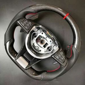 Volant 100% carbone véritable + cuir pour Mercedes-Benz GLC GLE450 C63 C450 E63 W204 W205 W213 <span class=keywords><strong>A250</strong></span> AMG <span class=keywords><strong>Sport</strong></span> - Product Image 2