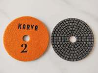 Plaque de ponçage KARVA pour carrelage en marbre, granit et céramique, 4 pouces (100 mm), cinq étapes, liant moyen, dureté moyenne, ronde