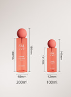 Prix d'usine, flacon pulvérisateur cylindrique populaire de 100 ml et 200 ml avec couvercle rond de bonne qualité pour cosmétiques