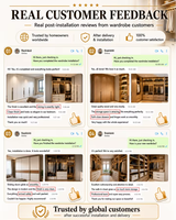Système de dressing moderne avec étagères ouvertes, tringles de suspension et tiroirs de rangement, accessoires de placard, armoire de chambre personnalisée