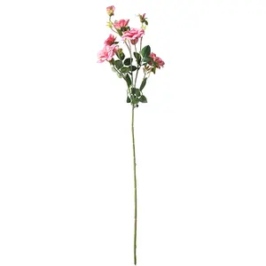 便宜的人造塑料花单玫瑰混合色红玫瑰花