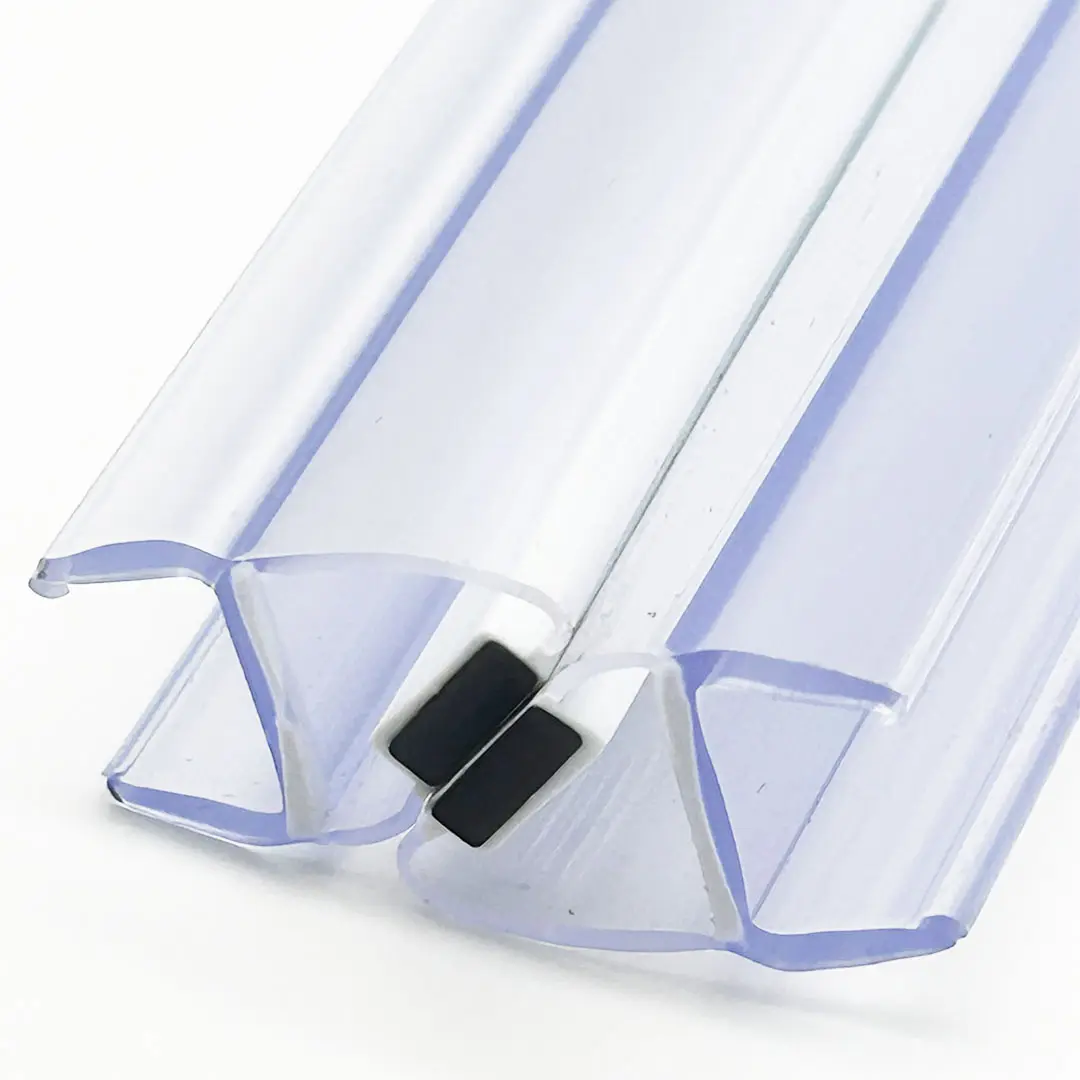 Extremely Simple 3/8" Glass 90 Degree Magnet Shower Door Seals For 15mm Gap