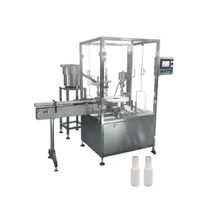 Otomatik endüstriyel makine döner plastik/cam sterilizasyon sprey şişe sıvı dolum makinesi kapaklama etiketleme ile
