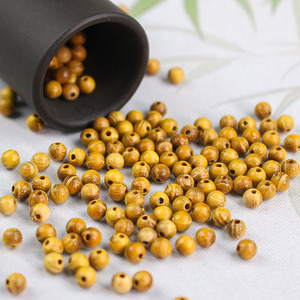 Rosewood <b>Mini</b> 4mm Round Spacer Beads For Bracelet Making Jewelry Accessories - Product Image 2
