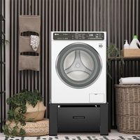 Cadre de support de base pour machine à laver avec armoire à tiroirs pour machine à laver et sèche-linge Emballage de vente par correspondance