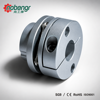 Coupleur à diaphragme boulonné compact, moyeu en aluminium, pince à disque en acier inoxydable, jeu nul, rotation identique pour imprimante 3D, servomoteur CNC