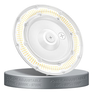 Lámpara LED Redonda para Exteriores de 100W/80W/60W, CCT Ajustable 4.5/5/5.7K, 100-277VAC, Súper Brillante, para Techo de Cochera, con Certificación ETL DLC - Product Image 1