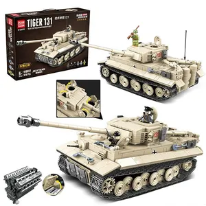 世界大战辆虎式坦克儿童智力组装积木老虎坦克玩具砖项目 100061