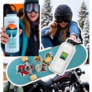 Su propio logotipo troquelado impermeable al aire libre a prueba de UV PVC Color brillante dibujos animados motocicleta pegatina pegatinas personalizadas - Product Image 6