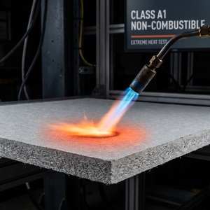 Panel <span class=keywords><strong>de</strong></span> Revestimiento <span class=keywords><strong>de</strong></span> <span class=keywords><strong>Fibrocemento</strong></span> Perforado para Aleros, Sin Asbesto, Ventilado, Ignífugo Clase A1, Resistente al Agua - Product Image 6