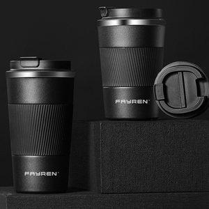 Sport in acciaio inox viaggio <span class=keywords><strong>tazza</strong></span> da tè <span class=keywords><strong>termica</strong></span> a doppia parete 304 in acciaio inox porta auto <span class=keywords><strong>tazza</strong></span> da caffè con manicotto in Silicone - Product Image 4