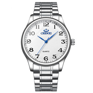 Relojes de Pareja para Negocios, Esfera con Números Grandes, Correa de Acero Inoxidable, Relojes de Cuarzo para Hombre y Mujer, Reloj de Pulsera Casual para Uso Diario - Product Image 2