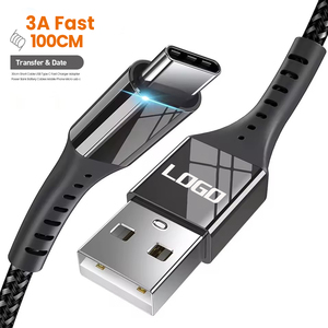 EONLINE 1M 3A Cable USB Tipo C Nylon Carga rápida USB Tipo-C Cable cargador de sincronización de datos para IPHONE 17 Oneplus 2 Zuk Z2 NEXUS - Product Image 1