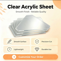 Plaque acrylique PMMA transparente dépolie, découpée au laser sur mesure, panneau diffuseur triangulaire pour support de luminaire, épaisseur 1-6mm, 100x100mm