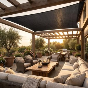 Vela de <span class=keywords><strong>Sombra</strong></span> Resistente de HDPE a <span class=keywords><strong>Precio</strong></span> de Fábrica, Cubierta de <span class=keywords><strong>Sombra</strong></span> para Jardín Exterior con Anillos en D de Acero Inoxidable para Camping - Product Image 1