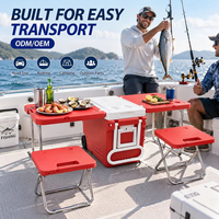 Glacière pliable 32L portable pour boissons et aliments, camping, voyage, conception étanche, OEM