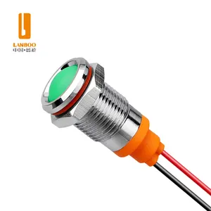 LANBOO 6mm 8mm 10mm 12mm Small size Red Green Blue yellow white Metal indicator light LED indicator light