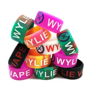 Rubber Ring Decorate Band Protectors Bands Protective Rings OEM Silicon Custom Printed Logo Silicone Bracelet Fashion 500pcs