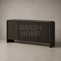 Commode de chambre OAKEN élégante et moderne en chêne à 9 tiroirs, sans poignées, meuble de rangement pour chambre à coucher