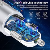 60W USB C Rapide Chargeur De Voiture 2 Ports PD 3.0 Chargeur De Voiture Adaptateur Double Type C PD pour IPhone13 12 Pro Max Samsung Galaxy Note Android
