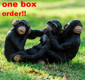 The Hear-No See-No Speak-No Evil decoración de la oficina en casa estatua de tres monos - Product Image 2