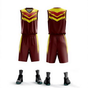 <b>Buy</b> High Quality Customized Team Name Number Sublimation <b>Basketball</b> Set Youth Printed Design Uniforms - Product Image 1